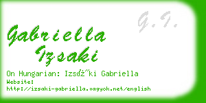 gabriella izsaki business card